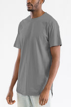 Gray Classic Rounded Scallop Tee Shirt