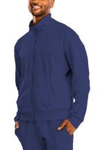 Navy Blue Essential Basic Solid Track Jacket