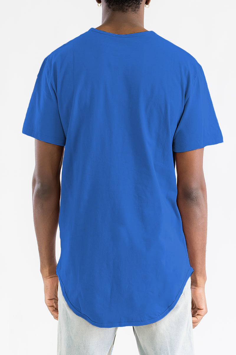 Royal Blue Classic Rounded Scallop Tee