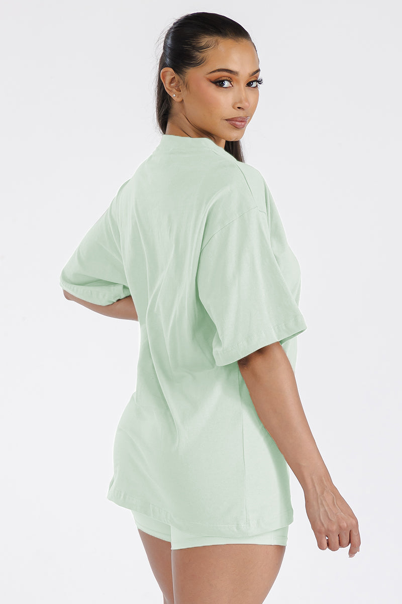 Womens Boyfriend Oversized Drop Shoulder Tee