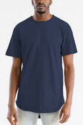 Navy Blue Classic Rounded Scallop Tee