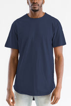 Navy Blue Classic Rounded Scallop Tee