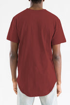 Burgundy Classic Rounded Scallop Tee Shirt