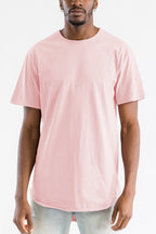Pink Classic Rounded Scallop Tee Shirt
