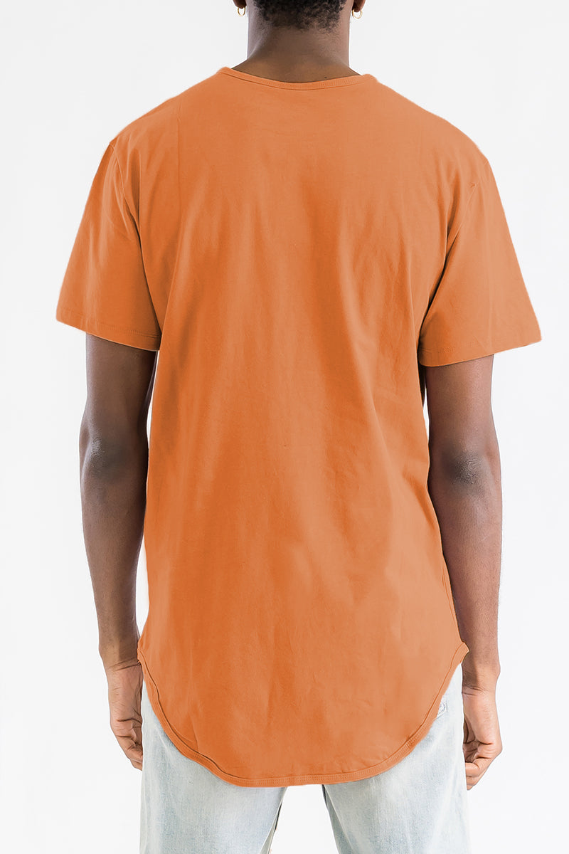 Classic Rounded Scallop Orange Tee Shirt