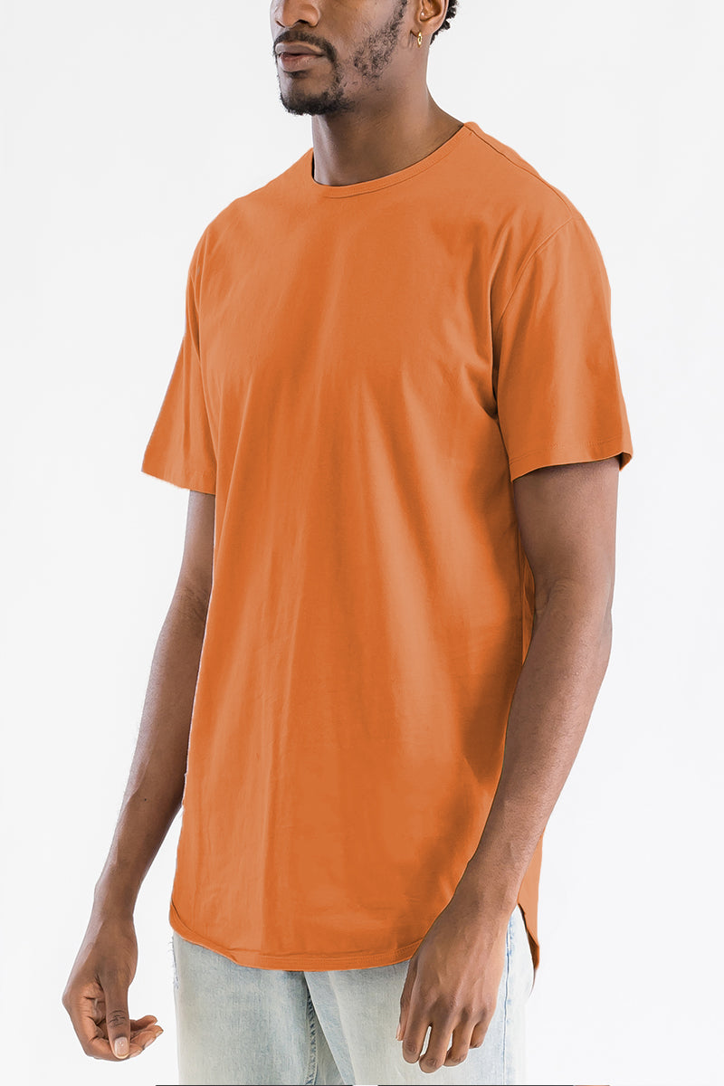 Classic Rounded Scallop Orange Tee Shirt