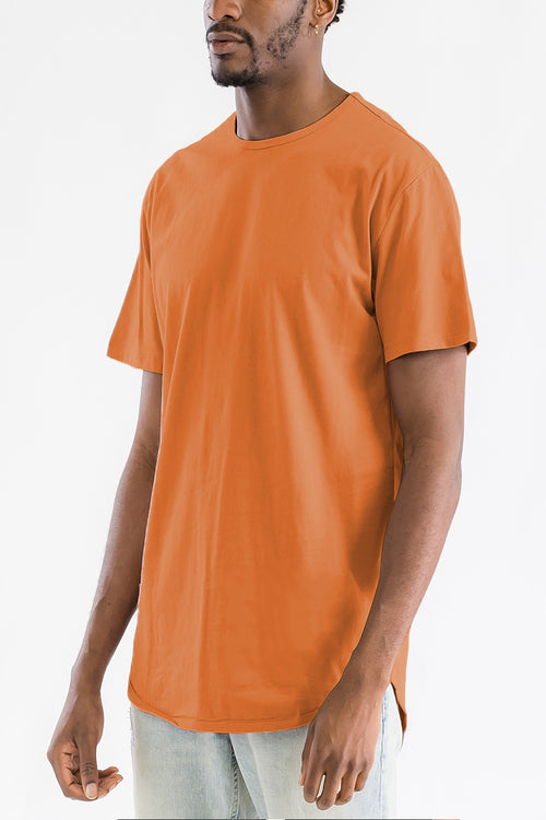 Classic Rounded Scallop Orange Tee Shirt
