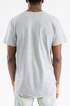 Heather Grey Classic Rounded Scallop Tee Shirt