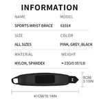 Pink breathable wrist support for sports, made of nylon and spandex
