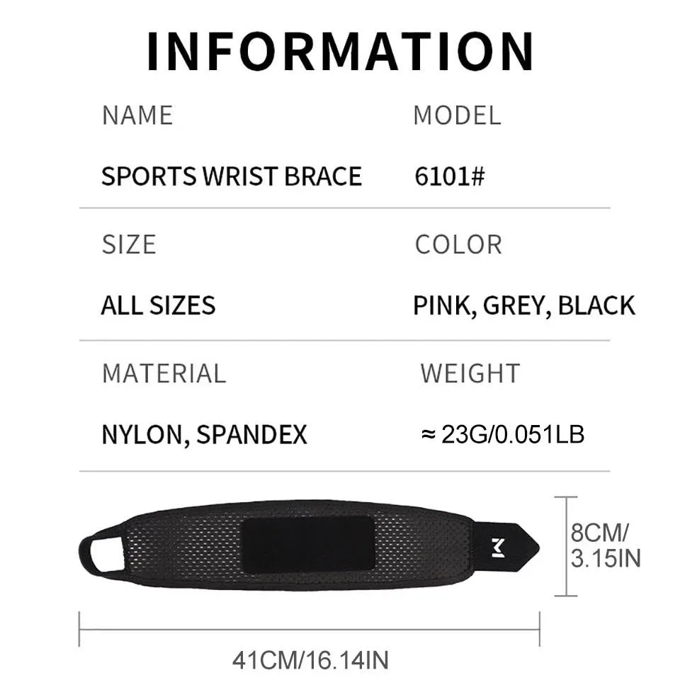 Pink breathable wrist support for sports, made of nylon and spandex