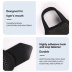 Breathable wrist support for sports with adjustable hook and loop fastener