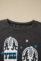 Western Yee Haw State of Mind Fringe Sleeve Tee