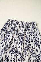 Boho Smocked High Waist Wide Leg Pants