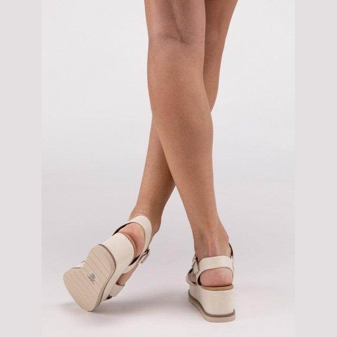 Cross Strap Wedge Sandals - VacationGrabs