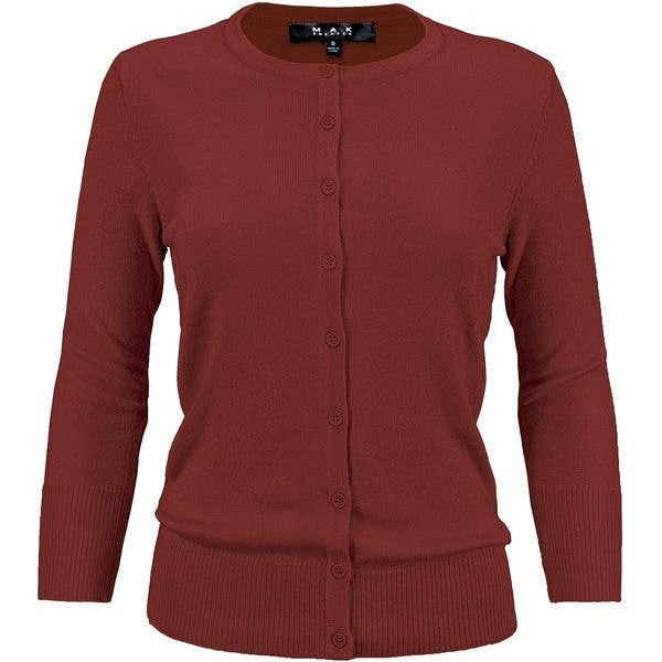 Women's Sweaters Crewneck Button Down Knit Cardigan Sweater
