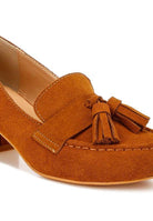 Aloha Tassels Detail Genuine Suede Loafers - VacationGrabs