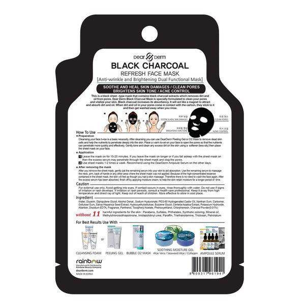 Fashion Fantasia 10 pack facial masks including black charcoal for refreshing and brightening skin care
