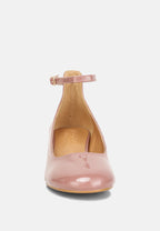 Debbie Ankle Strap Low Block Heel Sandals