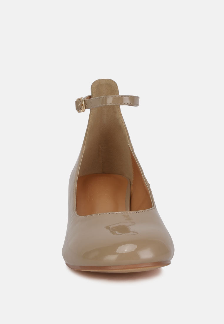 Debbie Ankle Strap Low Block Heel Sandals