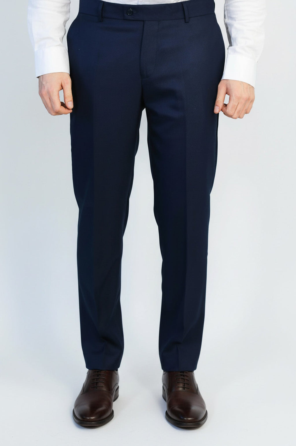 Deep Navy Slim Fit Dress Pants – front view