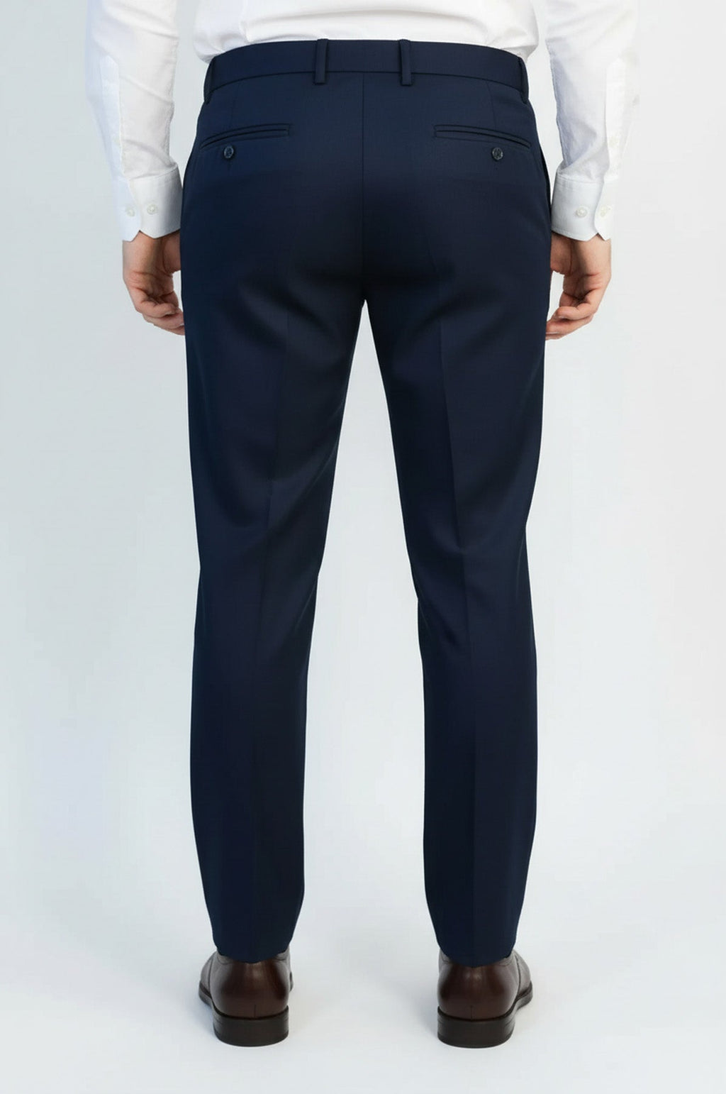 Deep Navy Slim Fit Dress Pants – detail view