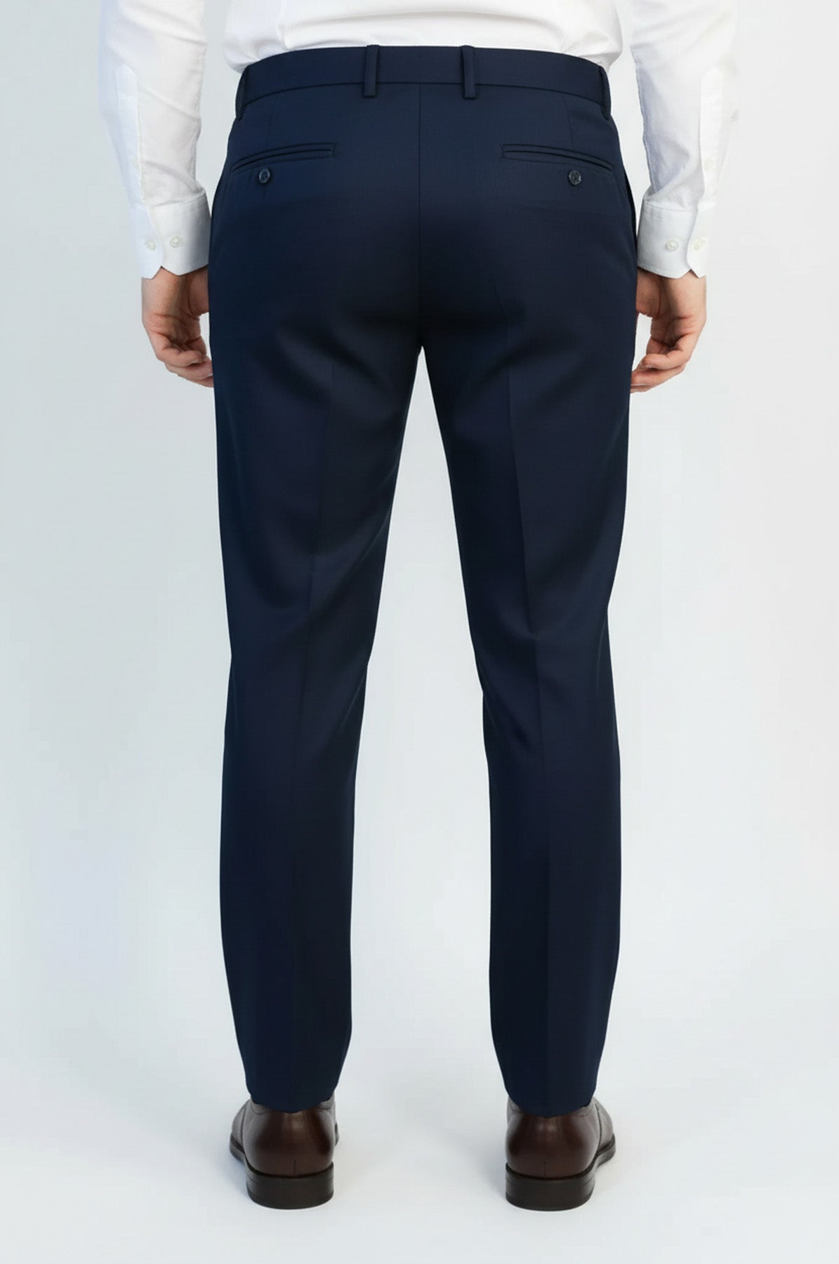 Deep Navy Slim Fit Dress Pants – detail view