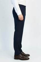 Deep Navy Slim Fit Dress Pants – side view