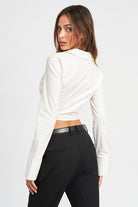 Women's Shirts - Cropped Tops Deep V Neck Cropped Top