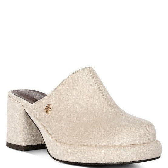 Women's Shoes - Sandals Delaunay Suede Heeled Mule Sandals
