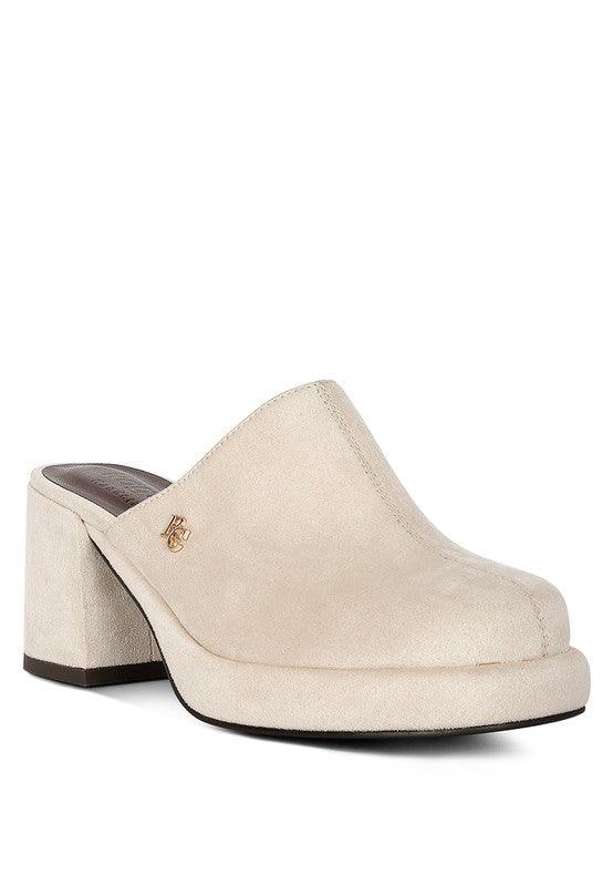 Women's Shoes - Sandals Delaunay Suede Heeled Mule Sandals