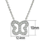 Delicate vacation jewelry for women featuring a butterfly pendant necklace with sparkling crystals