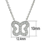 Delicate vacation jewelry for women featuring a butterfly pendant necklace with sparkling crystals