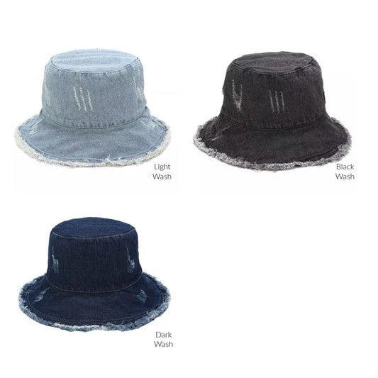Women's Accessories - Hats Denim Bucket Hat 3 Wash Shades
