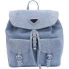VacationGrabs denim double pocket backpack with two front pockets and adjustable straps