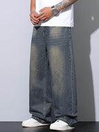 Men's loose fit denim jeans for mens, perfect for casual wear