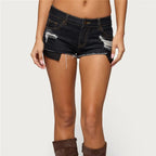 Men's distressed shorts in denim for casual summer outings