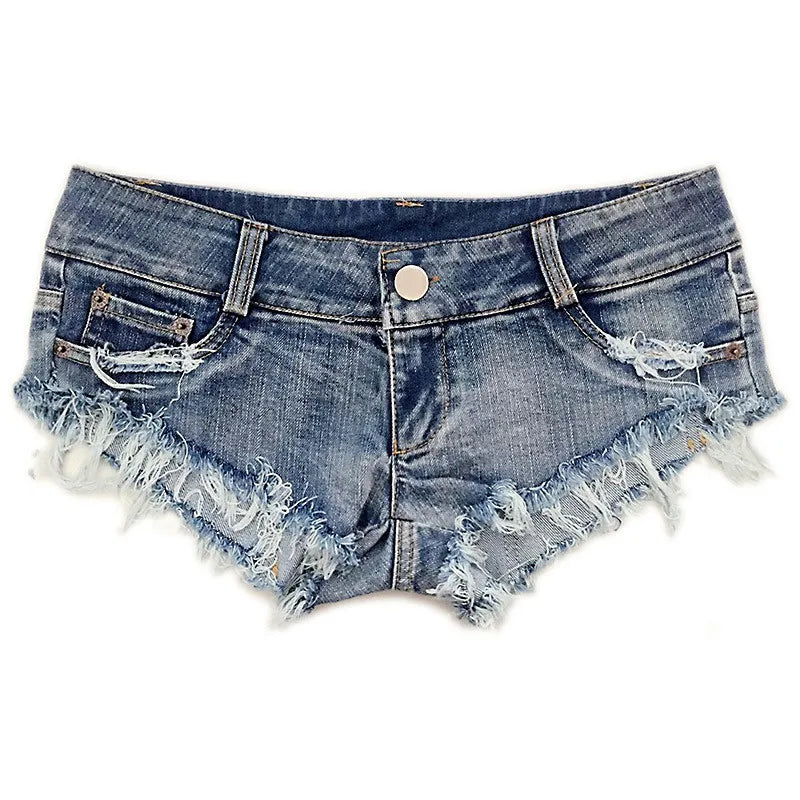 Women’s denim shorts in denim, distressed style for summer outings