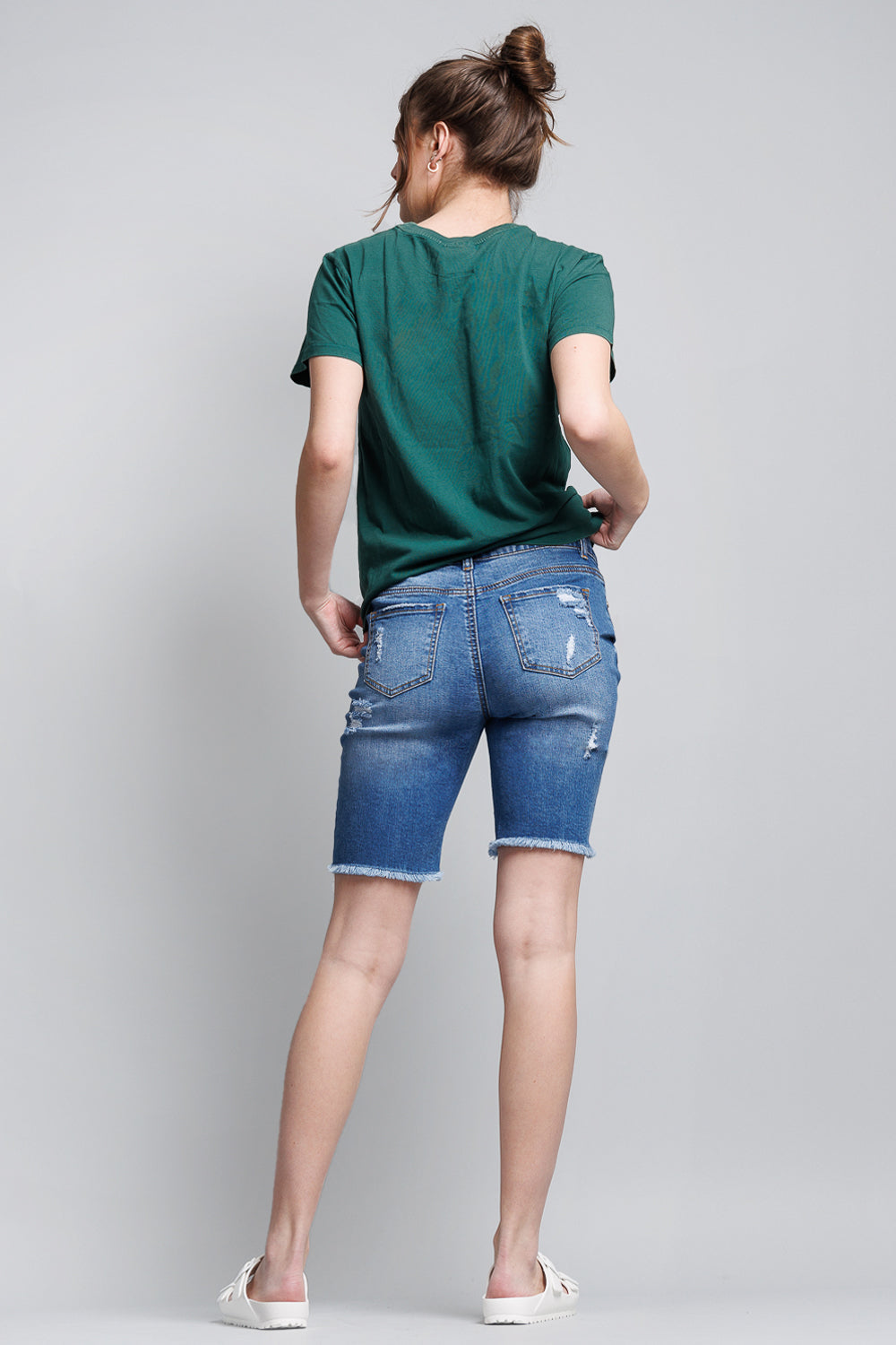 Women's denim shorts from Shop ENJEAN, perfect for casual summer outings