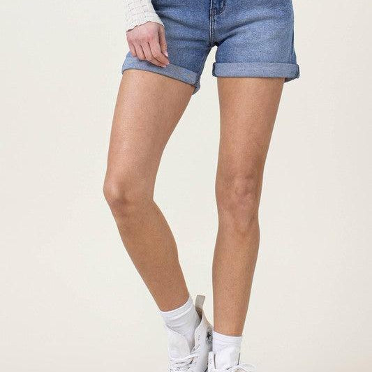 Women's Jeans Denim Shorts W Pin Tuck Detail