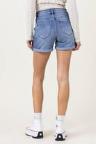 Women's Jeans Denim Shorts W Pin Tuck Detail