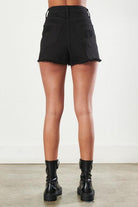 Women's Shorts Denim Skort In Black For Women