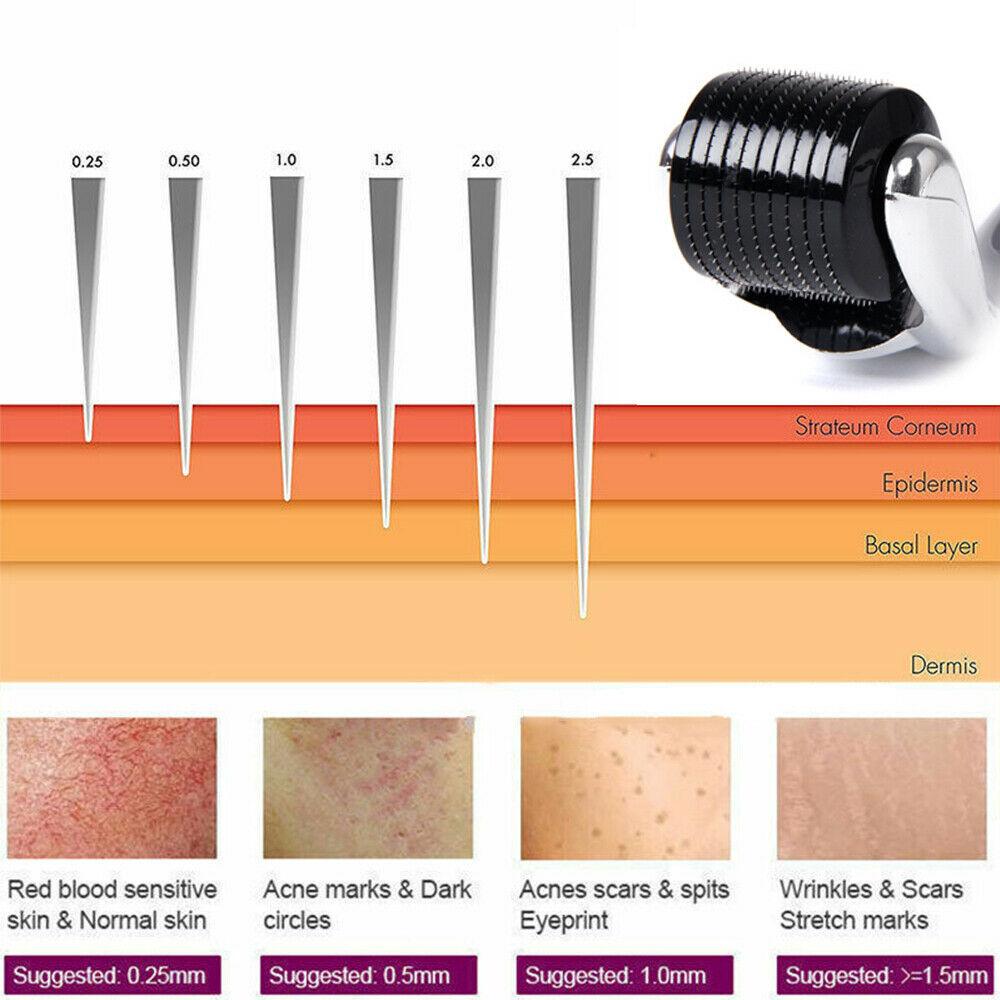 Travel Essentials - Toiletries Derma Micro Needle Titanium Roller For Acne Hair Loss (540...