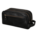 Genuine Leather Travel Wash Bag & Makeup Clutch | Unisex