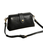 Bolso de hombro de cuero hecho a mano para mujer, bandolera