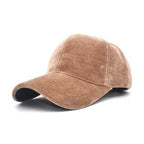 Aili's Corner designer velour caps in a stylish brown color for trendy women