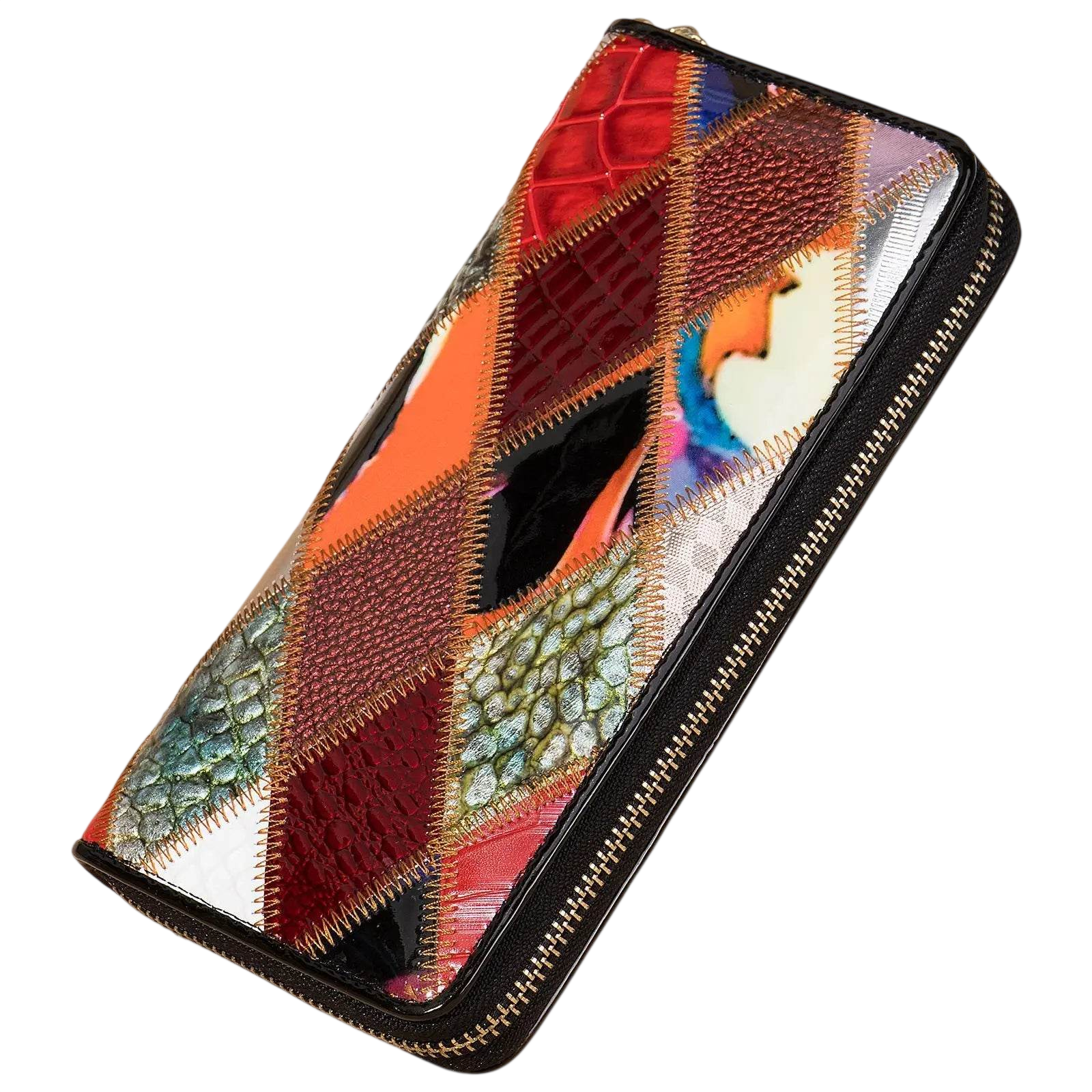 Designer Women’s Plaid Mobile Phone Leather Wallet Long