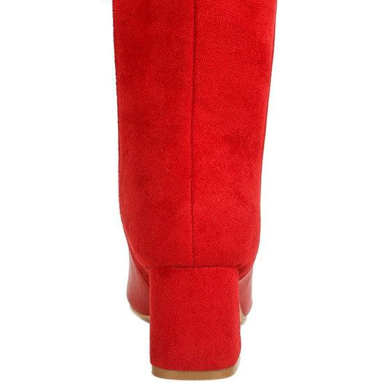 Women's Shoes - Boots Desire Suede Back Panel High Ankle Boots