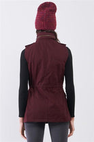 Women's Coats & Jackets Detachable Hood Detail Parka Utility Vest Jacket