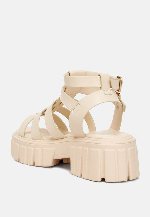 Sandales gladiateur en similicuir recyclé Dewey