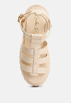 Dewey Recycled Faux Leather Gladiators
